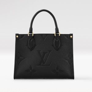Louis Vuitton Onthego PM Black Monogram Empreinte Leather *100% AUTHENTIC*